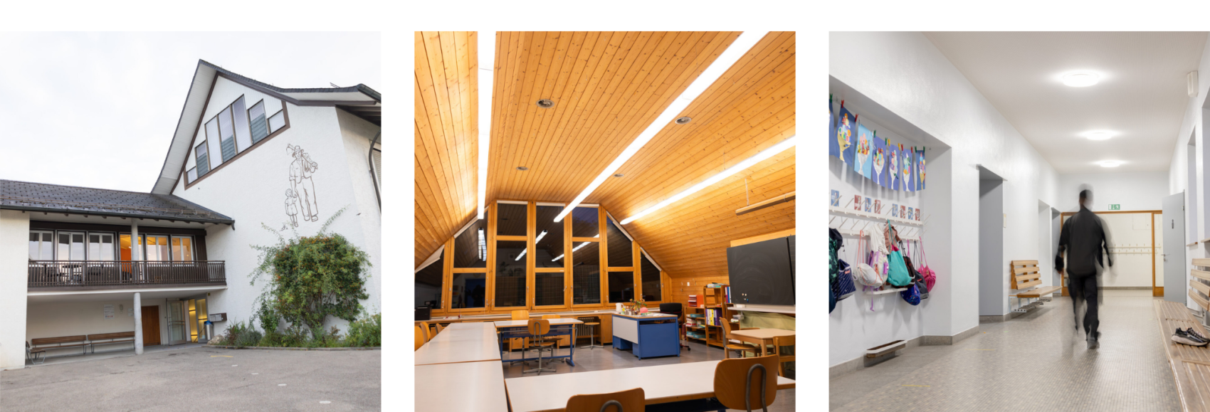 École Chapf avec salle de classe et couloir